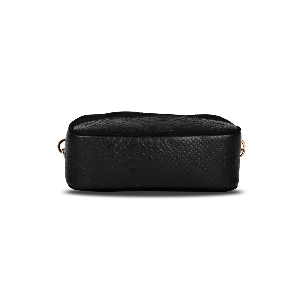 The Velvet-Croc Cube Clutch
