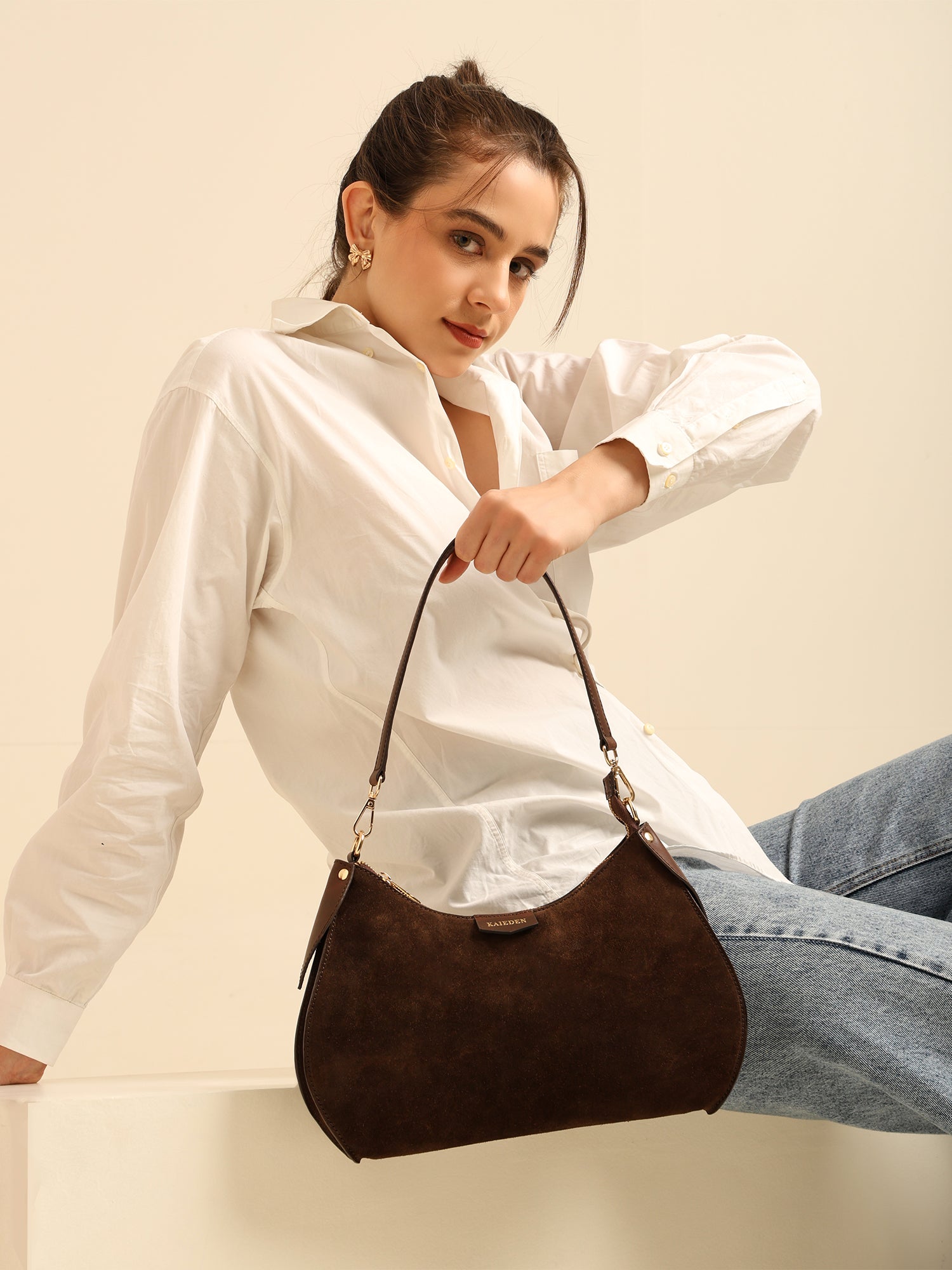 The Espresso Suede Crescent