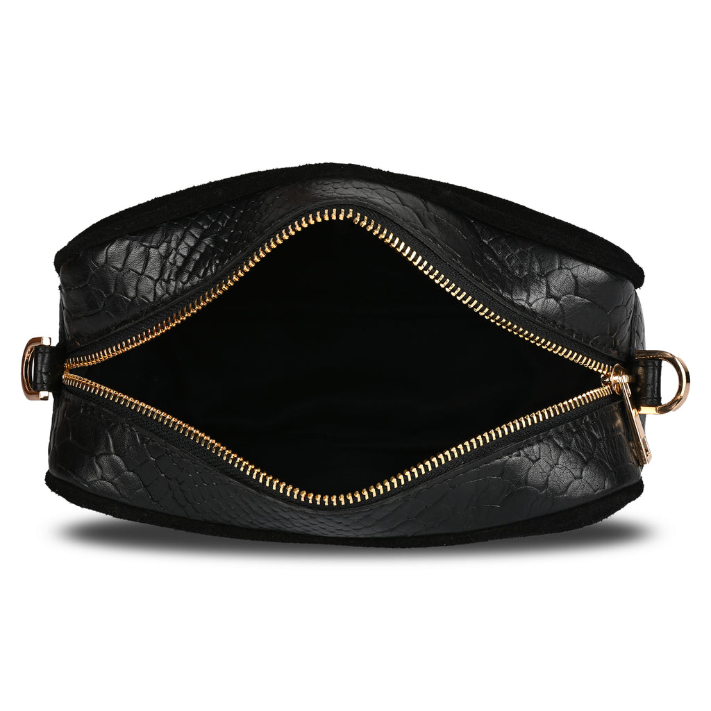 The Velvet-Croc Cube Clutch